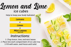 lemon and limes ice cubes