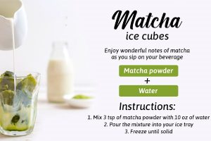 matcha ice cubes