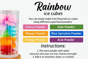 rainbow ice cubes